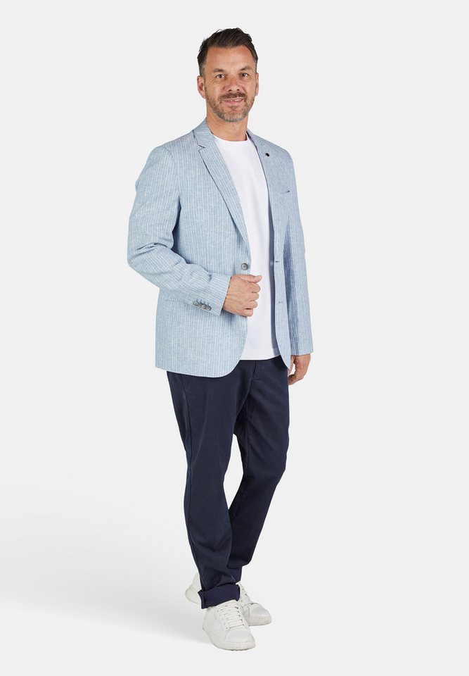 Calamar Sakko Sakko Leinen Stripe – Bild 3 von 5