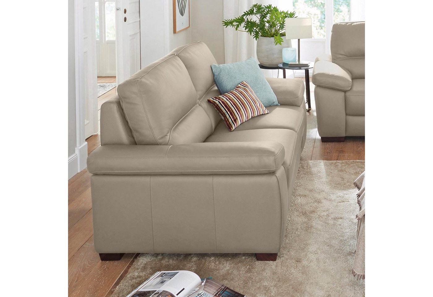 CALIA ITALIA 3-Sitzer Gaia, hochwertiges Ledersofa mit erstklassigem Sitzkomfort, edles Design, in zwei hochwertigen Lederqualitäten – Bild 2 von 5