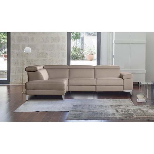 CALIA ITALIA Ecksofa Nove, mit erstklassigen Sitzkomfort und Komfortfunktion, L-Form, mit hochwertigem Lederbezug