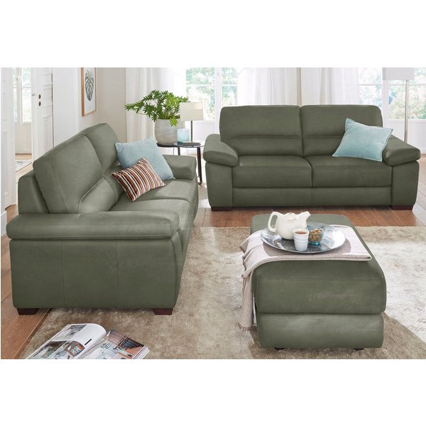 CALIA ITALIA Polstergarnitur Gaia, hochwertige Garnitur aus 2-Sitzer & 3-Sitzer im edlen Design, (Set, 2-tlg), aus pflegeleichtem Luxus-Microfaser Ginevra Hydro