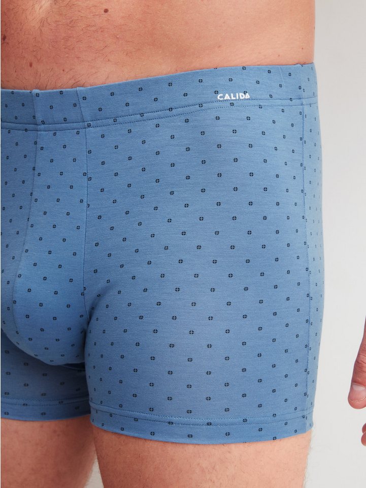 CALIDA Boxershorts Cotton Code Design breiter Bund, gemustert, eng, bequem, mit Logodruck, Baumwollmix – Bild 5 von 5