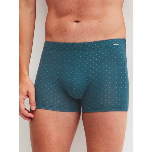 CALIDA Boxershorts Cotton Code Design breiter Bund, gemustert, eng, bequem, mit Logodruck, Baumwollmix