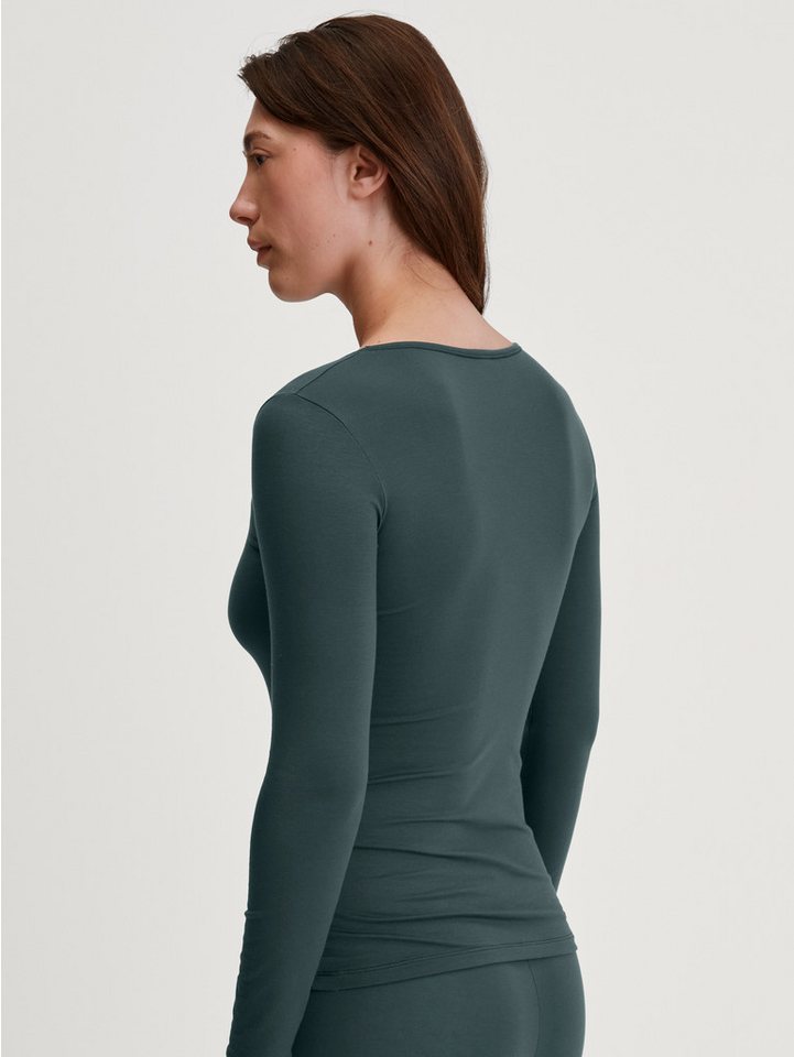 CALIDA Langarmshirt Natural Comfort elastisch, weich, langärmelig, Rundhals-Ausschnitt, atmungsaktiv – Bild 3 von 5