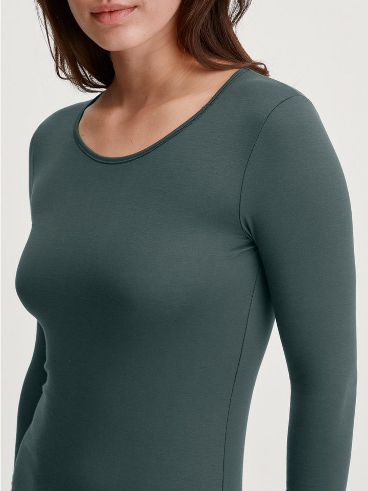 CALIDA Langarmshirt Natural Comfort elastisch, weich, langärmelig, Rundhals-Ausschnitt, atmungsaktiv – Bild 4 von 5