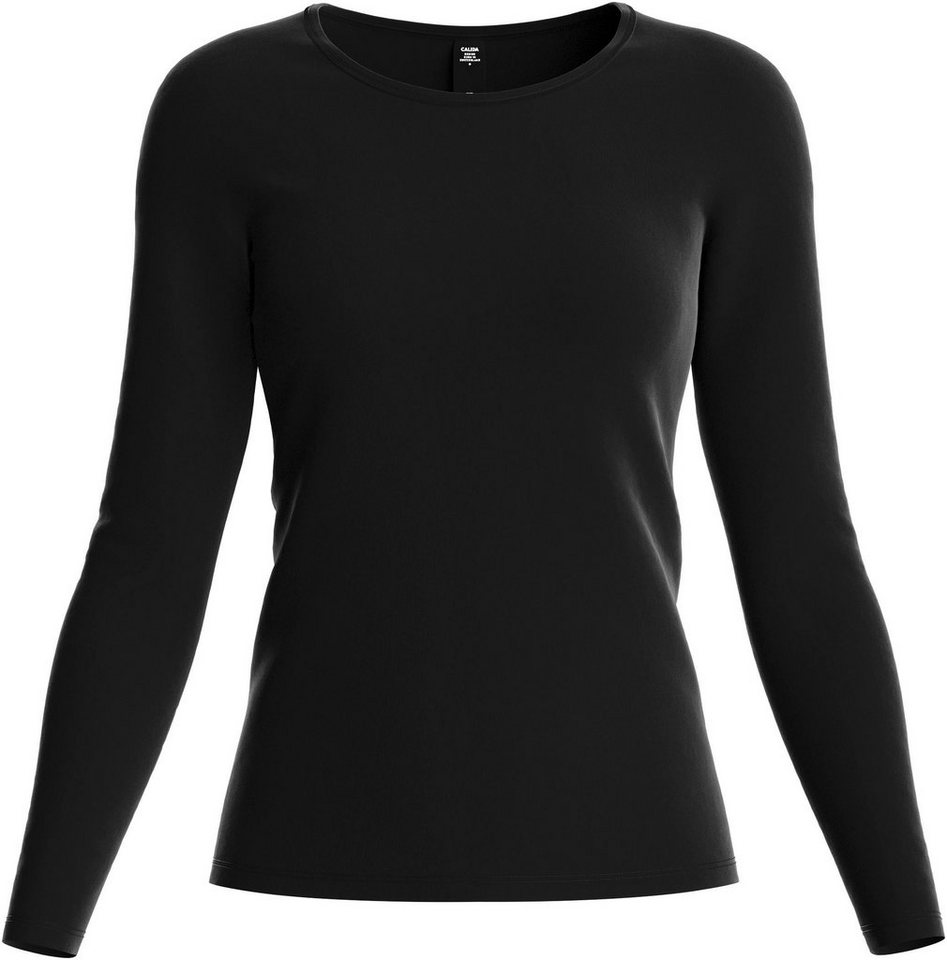 CALIDA Langarmshirt Natural Comfort elastisch, weich, langärmelig, Rundhals-Ausschnitt, atmungsaktiv – Bild 2 von 5