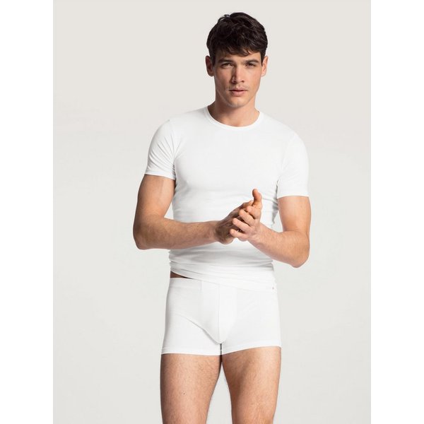 CALIDA Rundhalsshirt Evolution schmale Passform, Kurzarm, weich, Single Jersey, elastisch