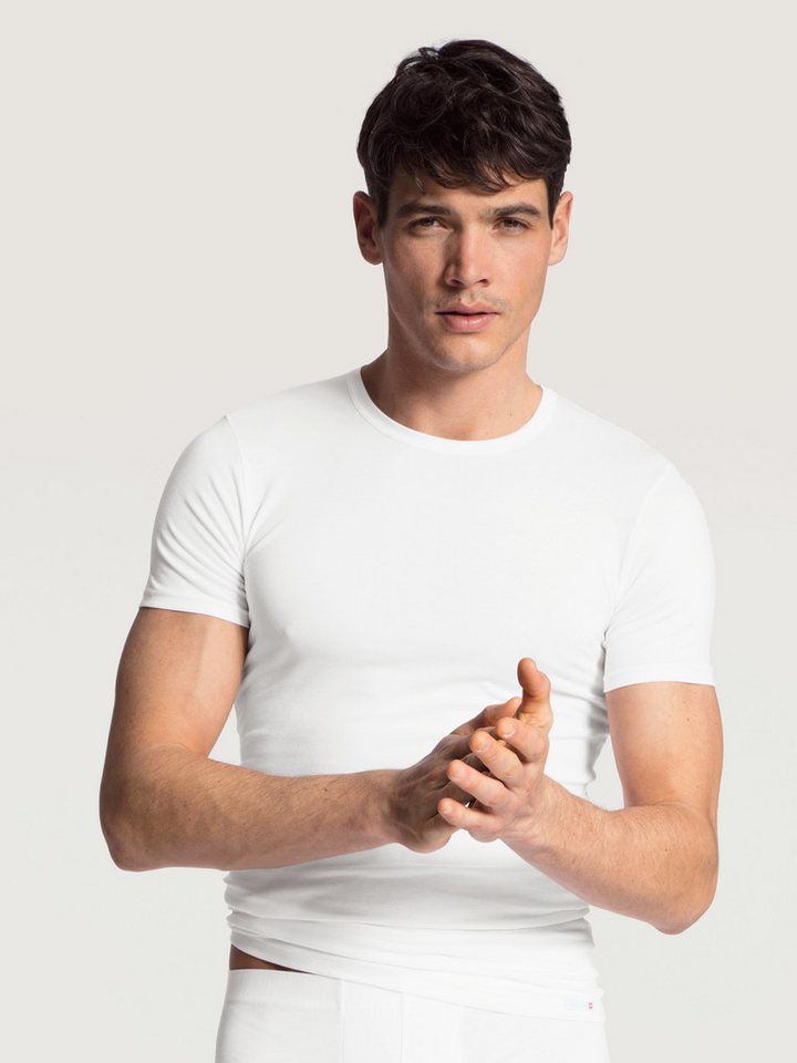 CALIDA Rundhalsshirt Evolution schmale Passform, Kurzarm, weich, Single Jersey, elastisch – Bild 3 von 5