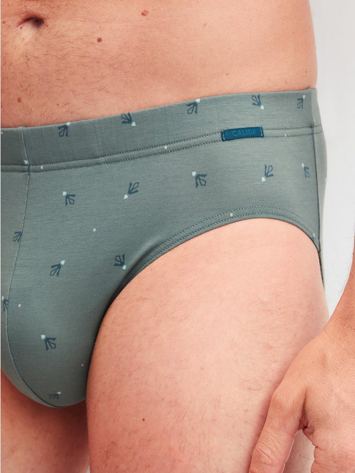CALIDA Slip Grafic Cotton gestreift, ohne Eingriff, überzogenem Bund, Single Jersey, elastisch – Bild 4 von 5