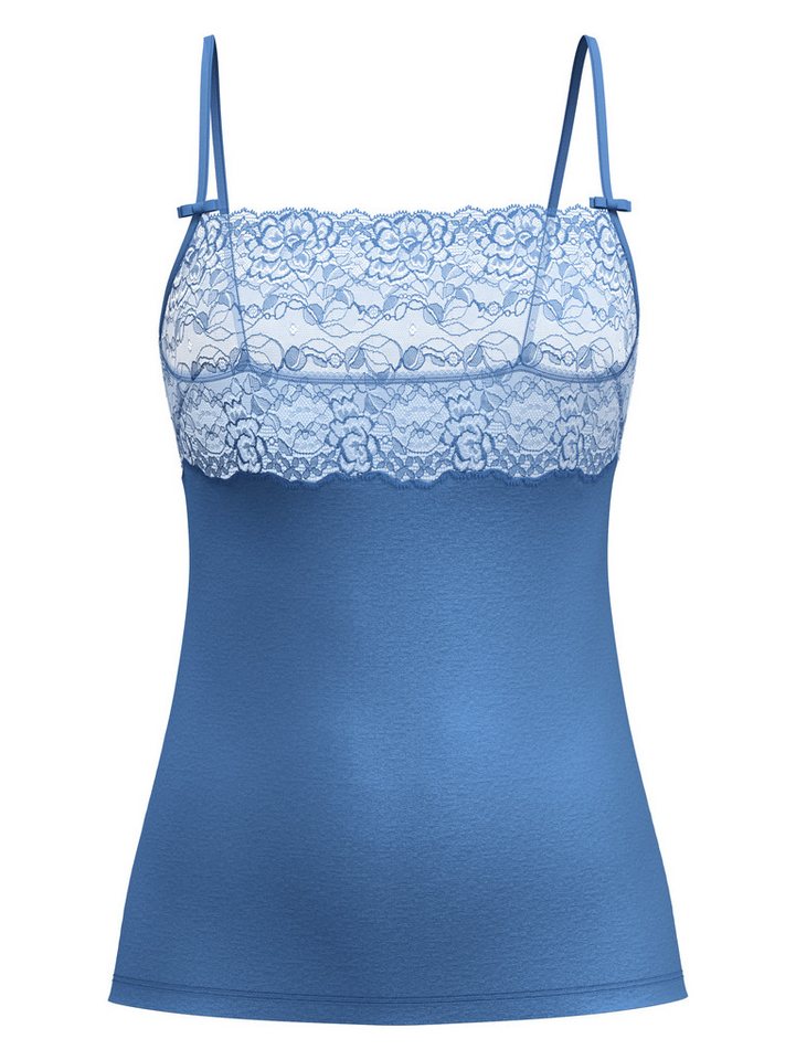 CALIDA Spaghettitop Sensual Secrets semitransparente Spitze, Viskose-Mix, Single Jersey, elastisch, weich – Bild 2 von 5