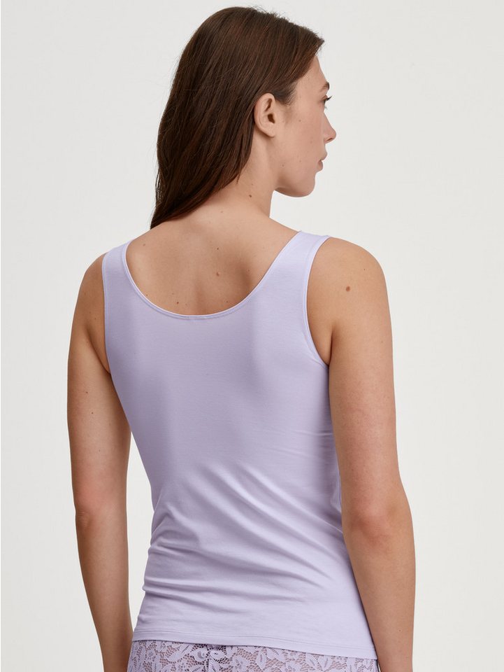CALIDA Tanktop Natural Comfort Lace elastisch, V-Ausschnitt, weiche Spitze, breite Träger – Bild 4 von 5