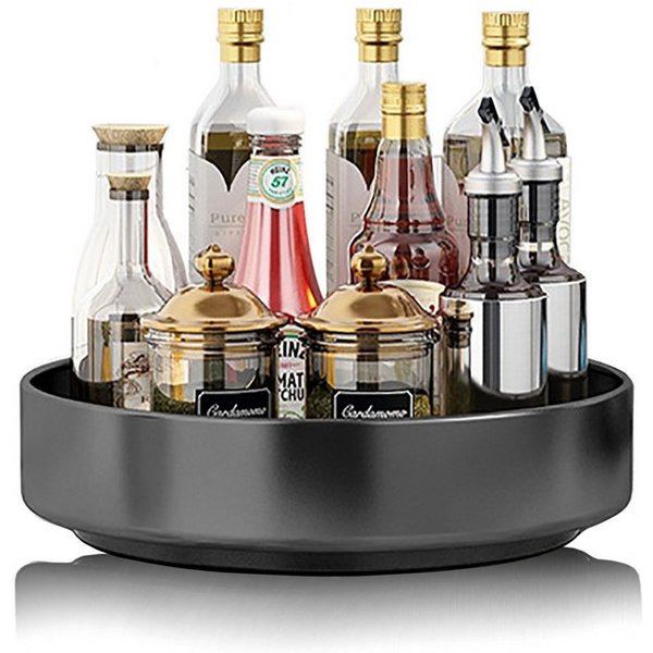 CALIYO Gewürzregal Gewürzregal, ein Großes Küchenregal aus Edelstahl um 360° Drehbar, ein Multifunktionales Lagerregal zur Aufbewahrung von Gewürzen