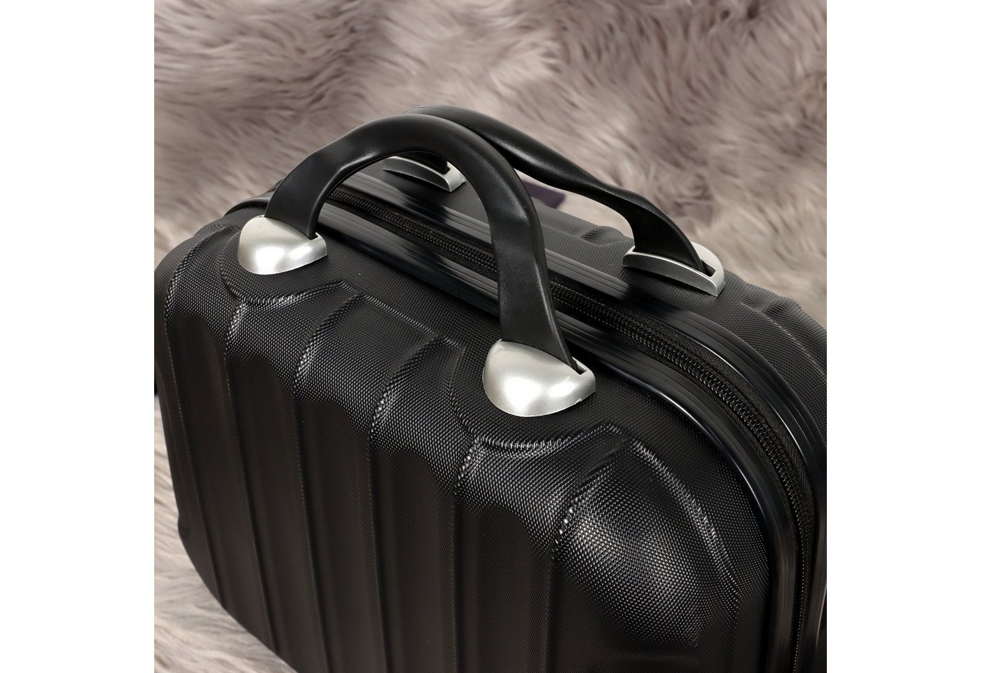 CALIYO Kosmetikkoffer Tragbare Make-up Organizer Box Kosmetikkoffer Make-up Koffer, für Kosmetiktasche für Reise Kulturbeutel auf Trolley befestigbar – Bild 4 von 5