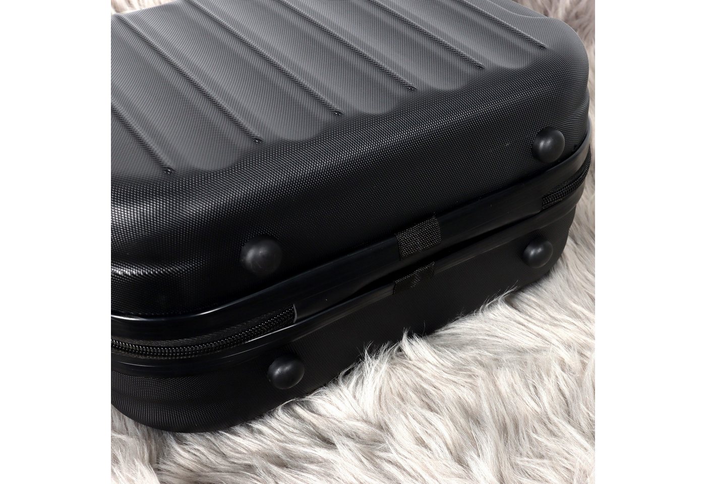 CALIYO Kosmetikkoffer Tragbare Make-up Organizer Box Kosmetikkoffer Make-up Koffer, für Kosmetiktasche für Reise Kulturbeutel auf Trolley befestigbar – Bild 5 von 5