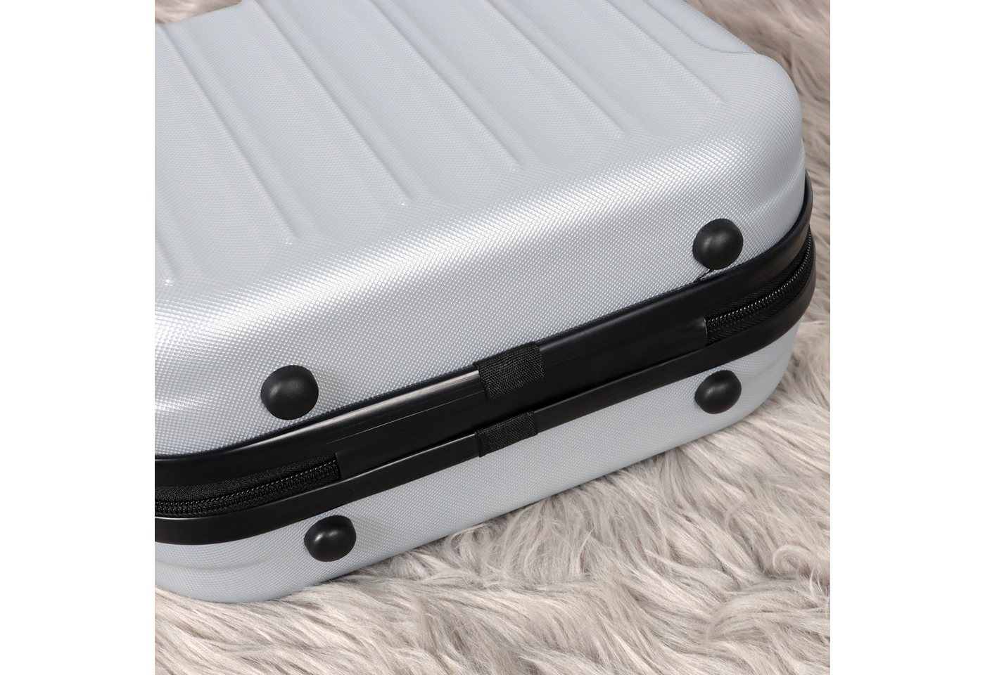 CALIYO Kosmetikkoffer Tragbare Make-up Organizer Box Kosmetikkoffer Make-up Koffer, für Kosmetiktasche für Reise Kulturbeutel auf Trolley befestigbar – Bild 5 von 5