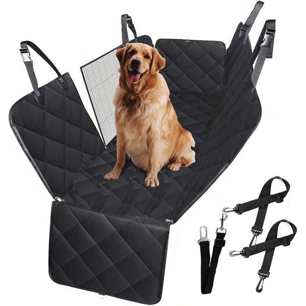 CALIYO Tierdecke Autoschondecke Hund Rücksitz mit Seitenschutz, Kratzfest Autodecke Hundematte Auto, Hunde Autositz 147x137cm