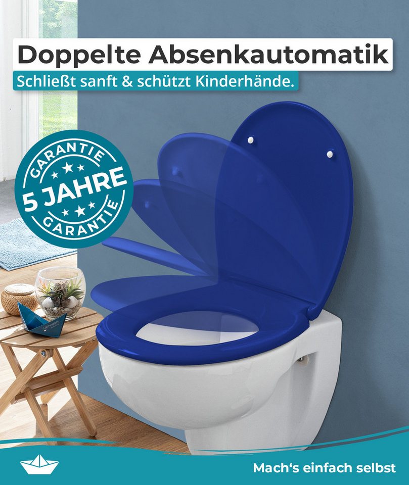 Calmwaters WC-Sitz Original, Premium, Made in EU, Absenkautomatik, bis 250 kg, Abnehmbar, 26LP6228 – Bild 3 von 5