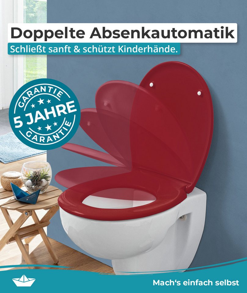 Calmwaters WC-Sitz Original, Premium, Made in EU, Absenkautomatik, bis 250 kg, Abnehmbar, 26LP6209 – Bild 3 von 5