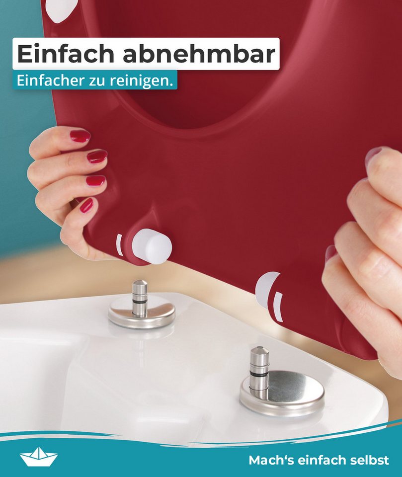 Calmwaters WC-Sitz Original, Premium, Made in EU, Absenkautomatik, bis 250 kg, Abnehmbar, 26LP6209 – Bild 4 von 5