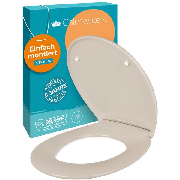 Calmwaters WC-Sitz Original, Premium, Made in EU, Absenkautomatik, bis 250 kg, Abnehmbar, 26LP6141
