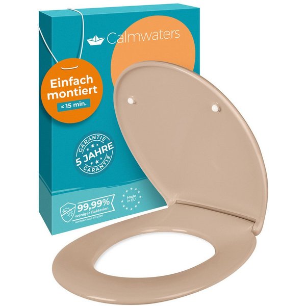 Calmwaters WC-Sitz Original, Premium, Made in EU, Absenkautomatik, bis 250 kg, Abnehmbar, 26LP6139