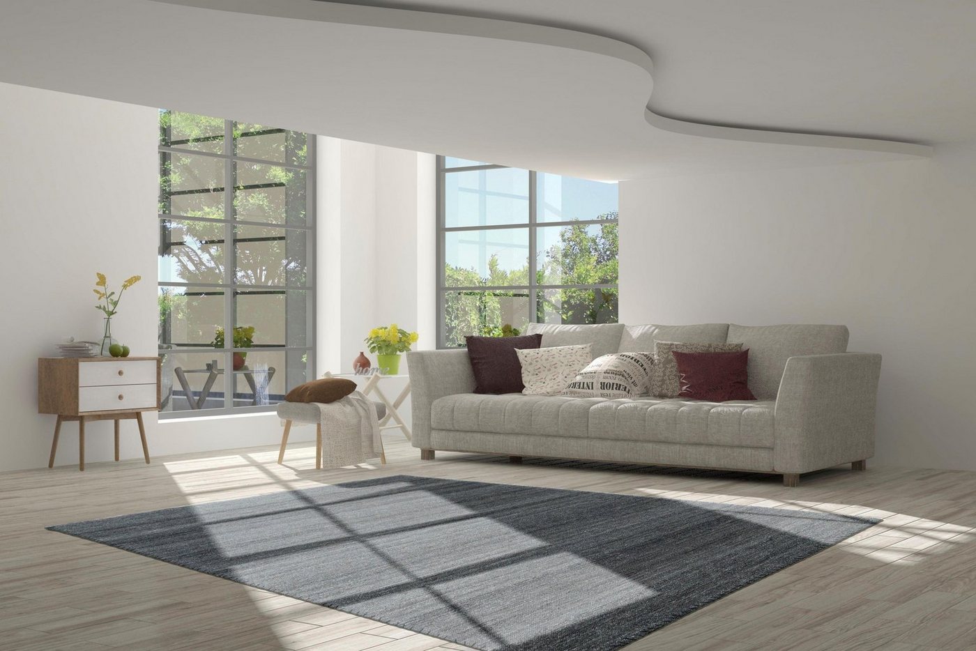 calo-deluxe Teppich Roxy 300, rechteckig, Höhe: 6 mm, Flachgewebe, Wohnzimmer – Bild 5 von 5