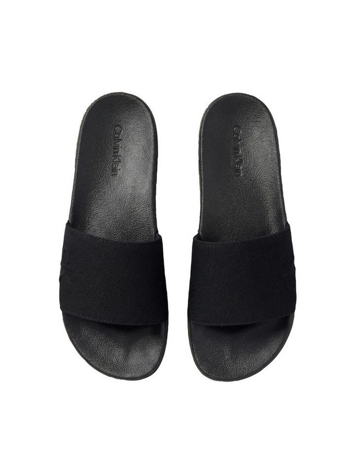 Calvin Klein ESS SLIDE HF SIDE LOGO CV Pantolette Strandschuh, Sommerschuh, Flat mit Textil-Bandage, schmale Form – Bild 4 von 5