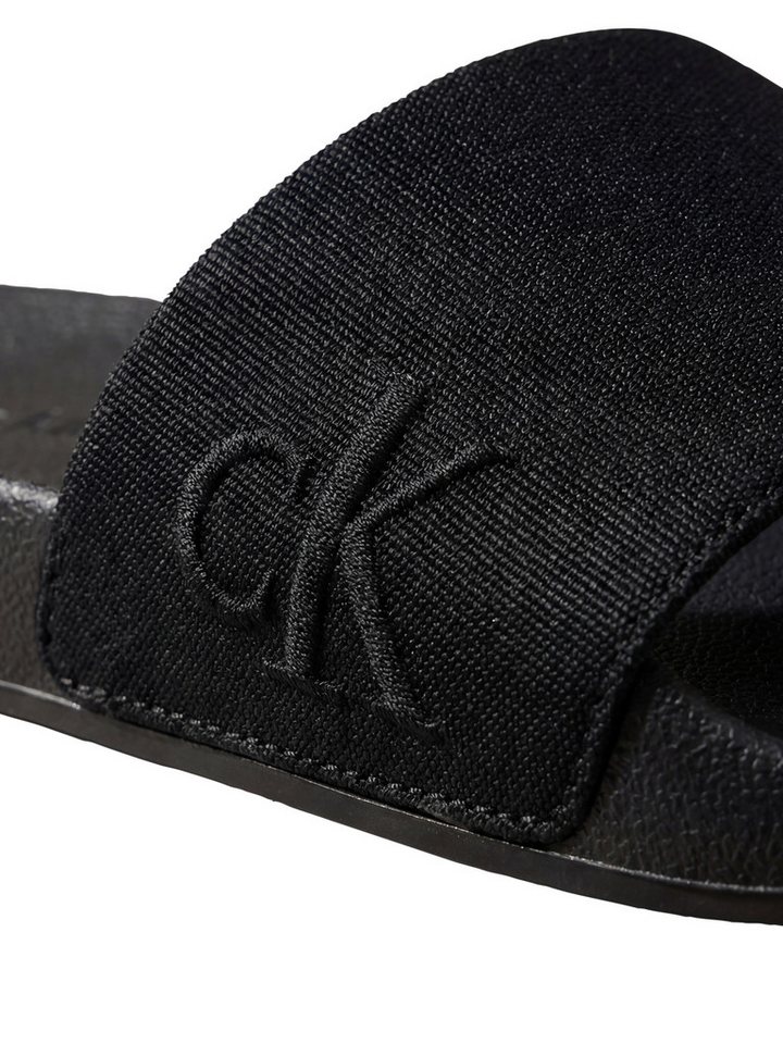 Calvin Klein ESS SLIDE HF SIDE LOGO CV Pantolette Strandschuh, Sommerschuh, Flat mit Textil-Bandage, schmale Form – Bild 5 von 5