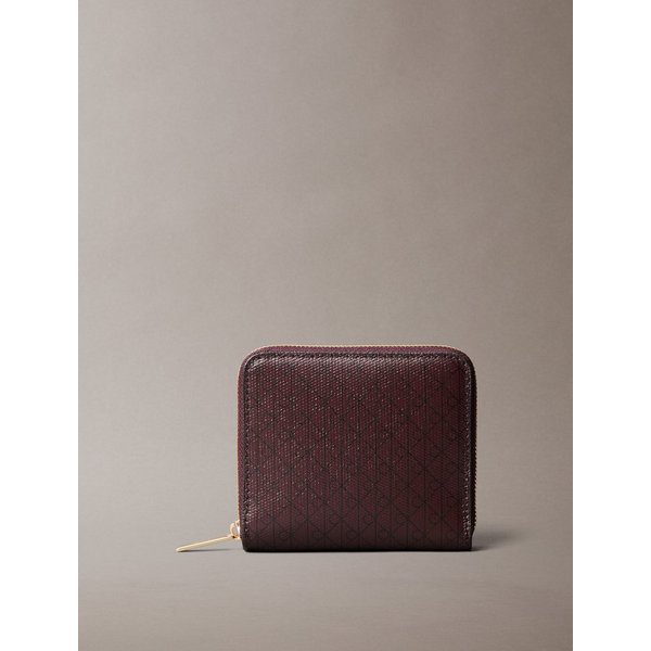 Calvin Klein Geldbörse AOP SQUARE ZIP AROUND, Geldbeutel, Damen Portemonnaie mit Monogramm-Print