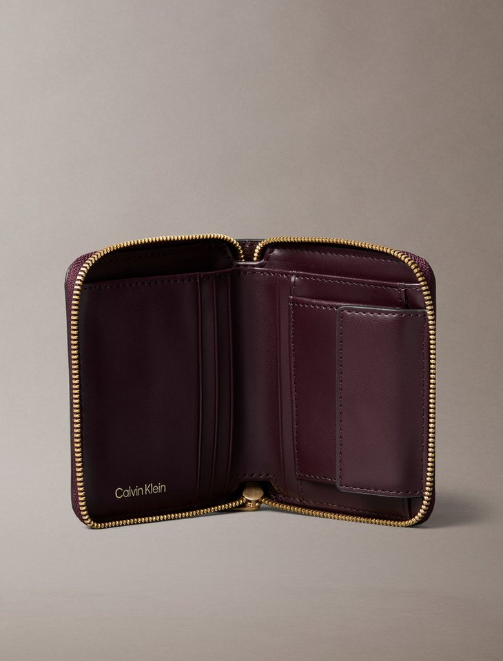 Calvin Klein Geldbörse AOP SQUARE ZIP AROUND, Geldbeutel, Damen Portemonnaie mit Monogramm-Print – Bild 3 von 3