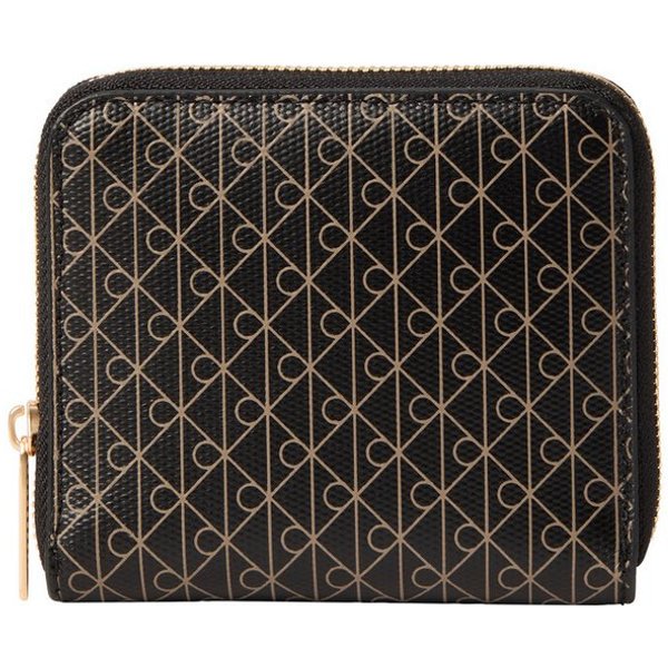 Calvin Klein Geldbörse AOP SQUARE ZIP AROUND, Geldbeutel, Damen Portemonnaie mit Monogramm-Print