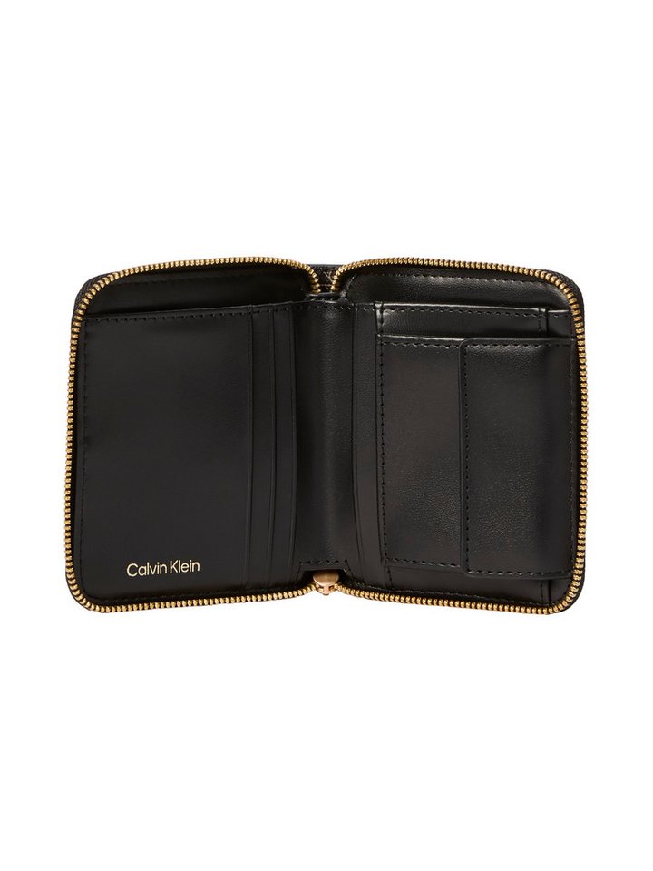 Calvin Klein Geldbörse AOP SQUARE ZIP AROUND, Geldbeutel, Damen Portemonnaie mit Monogramm-Print – Bild 3 von 4