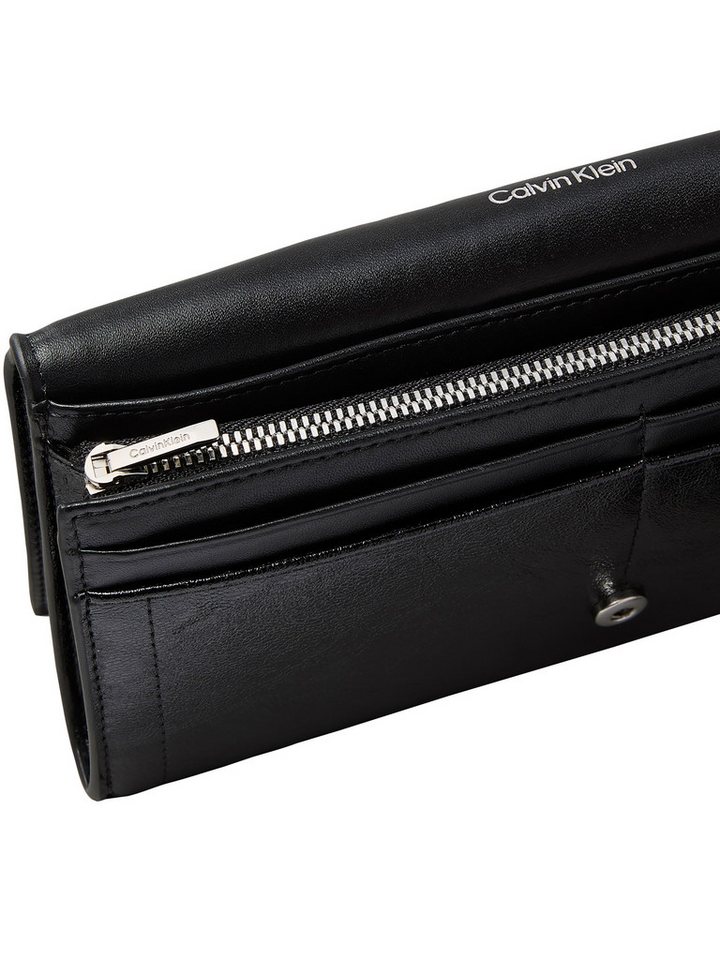 Calvin Klein Geldbörse EMBLEM HW LONG BIFOLD, Geldbeutel, Portemonnaie, Money Pocket mit CK Schriftzug – Bild 3 von 3