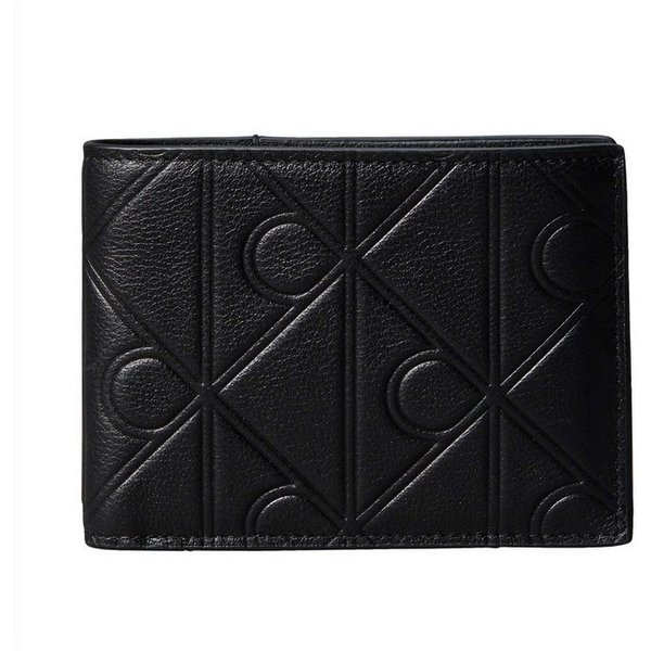 Calvin Klein Geldbörse XL EMBLEM AOP EMBOSS TRIFOLD, Geldbeutel, Portemonnaie, Money Pocket mit CK-Logo