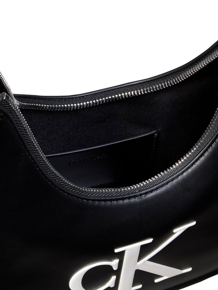 Calvin Klein Hobo BOLD CK SMALL CRESCENT BAG, Mini Bag, Henkeltasche mit Schulterriemen und CK-Logo – Bild 5 von 5