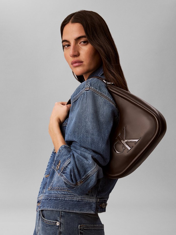 Calvin Klein Hobo BOLD CK SMALL CRESCENT BAG, Mini Bag, Henkeltasche mit Schulterriemen und CK-Logo – Bild 2 von 4