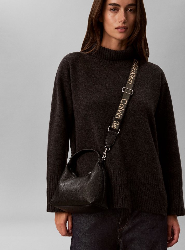Calvin Klein Hobo WEBBING STRAP SMALL BAG, Mini Bag, Hobo Bag, Henkeltasche mit zusätzlichem Unhängeriemen – Bild 2 von 4