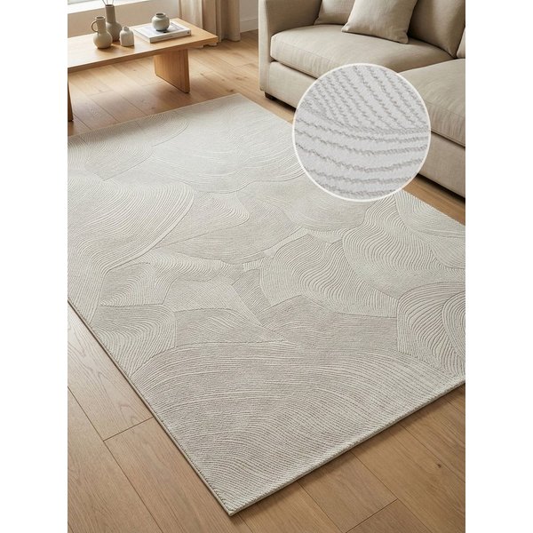 Calvin Klein home Teppich Essential, Designerteppich, Wellendesign, rechteckig, Höhe: 7 mm, modern, elegantes Muster, Wohnzimmer, Schlafzimmer, Esszimmer