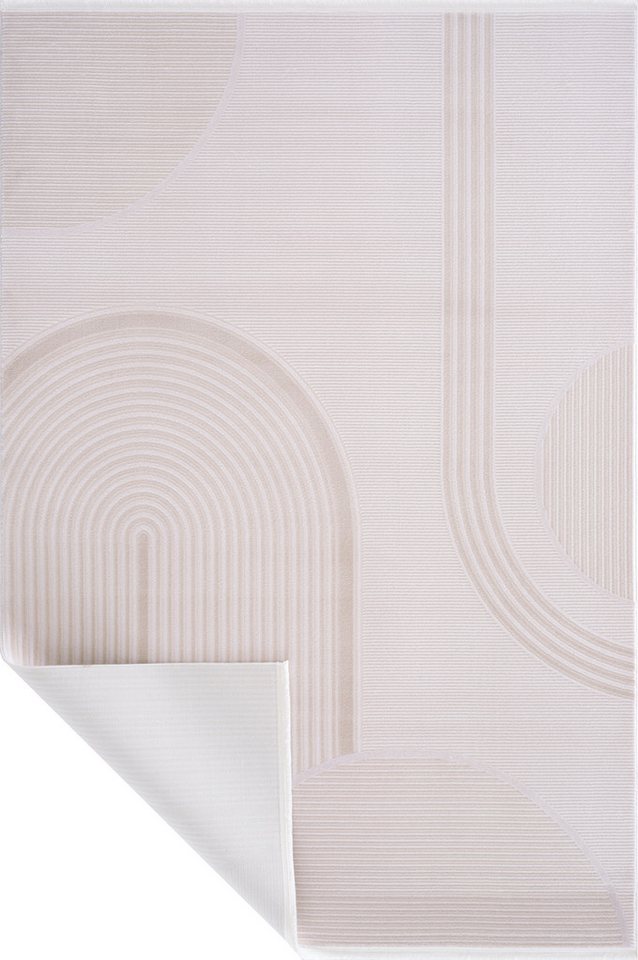 Calvin Klein home Teppich Glow, mit Fransen, Designerteppich, rechteckig, Höhe: 8 mm, Hoch-Tief, 3D Optik, skandinavischer Stil, Wohnzimmer, Schlafzimmer – Bild 4 von 5