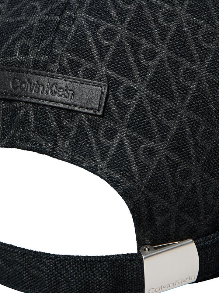 Calvin Klein Jeans Baseball Cap EMBLEM PRINT w LEATHER PATCH CAP Regular fit und größenverstellbar – Bild 3 von 5