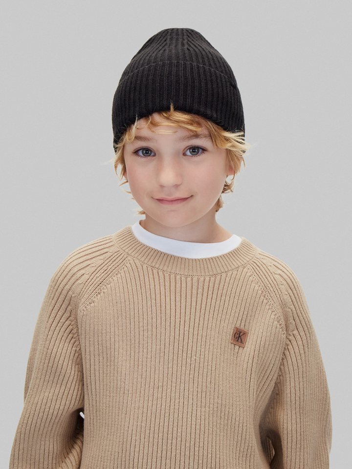 Calvin Klein Jeans Beanie mit Monogramm-Label – Bild 2 von 5