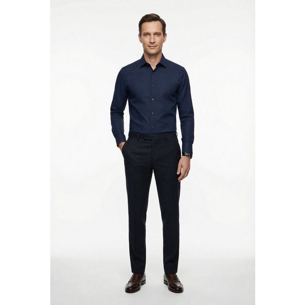Calvin Klein Jeans Businesshemd Regular fit, mit Rundhalsausschnitt