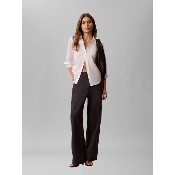 Calvin Klein Jeans Cargohose Elastikbund, High Waist, Relaxed Fit, Cargotaschen