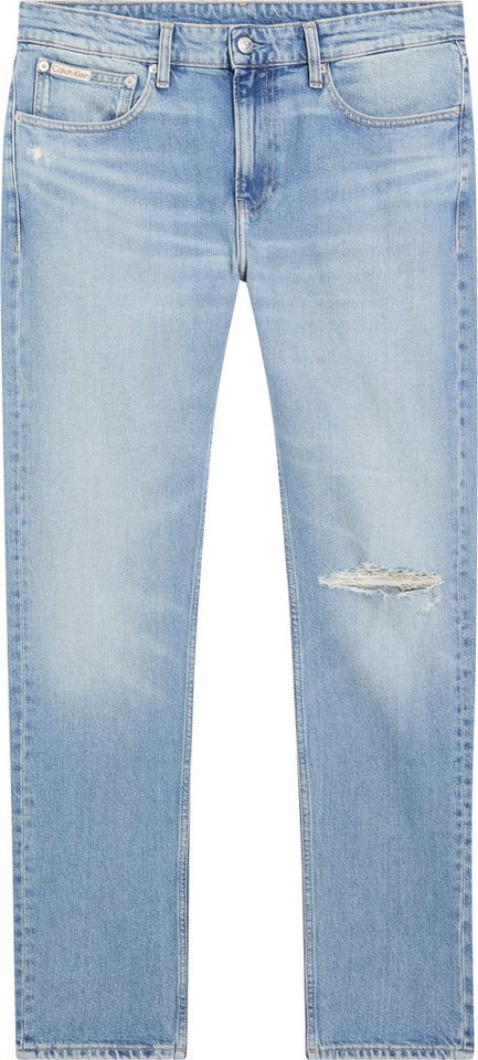 Calvin Klein Jeans Destroyed-Jeans SLIM TAPER in hellblauer Waschung – Bild 4 von 5