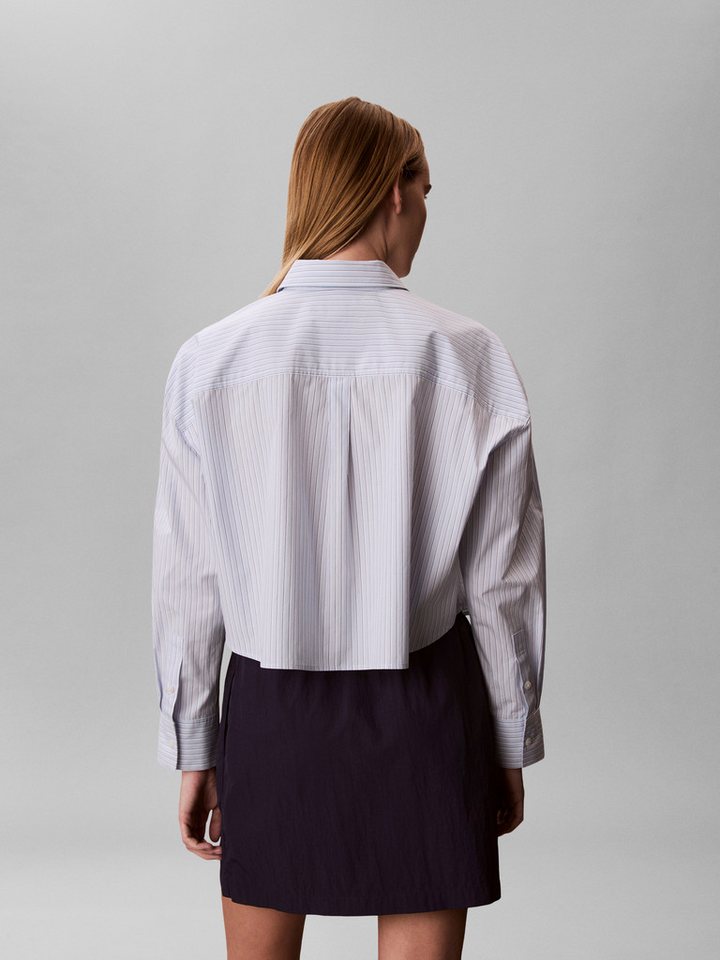 Calvin Klein Jeans Hemdbluse COTTON POPLIN CROPPED Regular fit mit normalem Hemdkragen – Bild 2 von 5