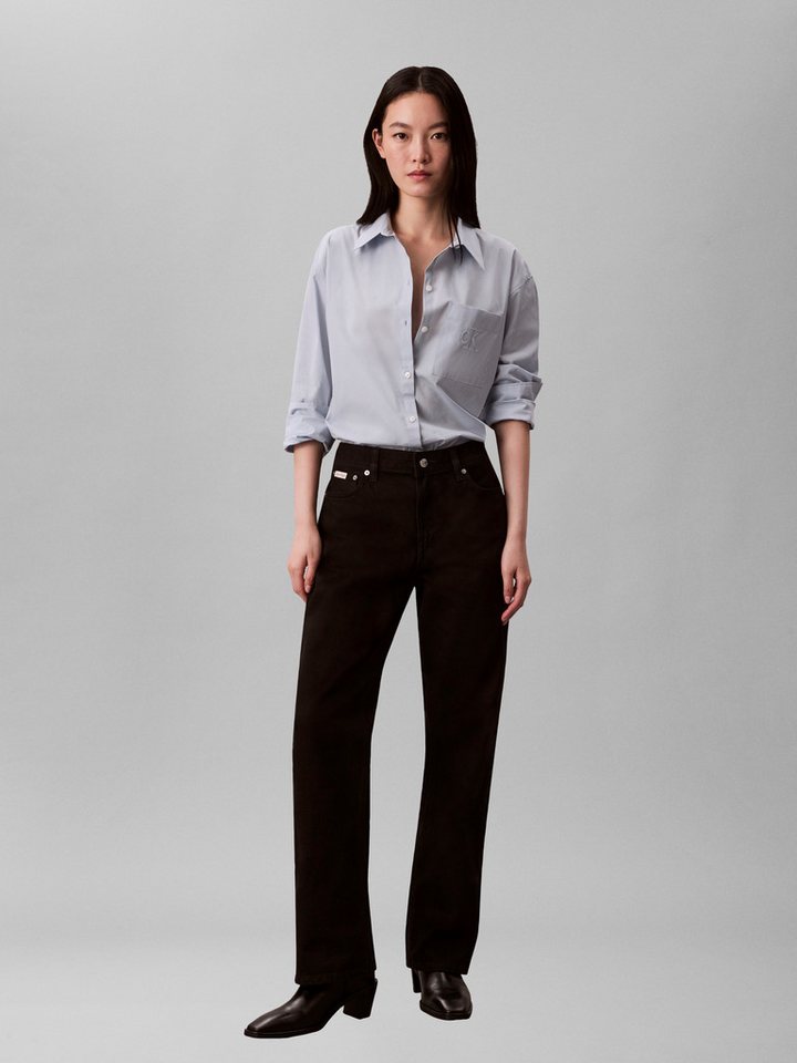 Calvin Klein Jeans Hemdbluse relaxte Passform, Stickerei auf der Brusttasche – Bild 5 von 5