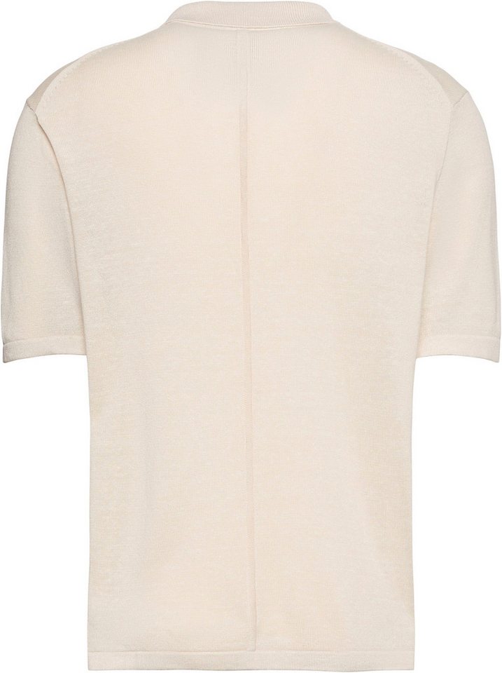 Calvin Klein Jeans Kurzarmpullover Feinstrick aus Leinenmix, Regular Fit, Polokragen – Bild 3 von 4