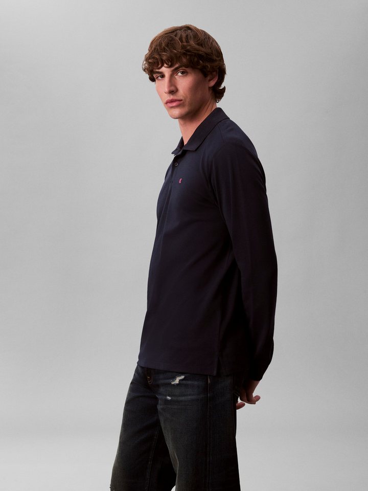 Calvin Klein Jeans Langarm-Poloshirt Regular fit mit Rundhalsausschnitt – Bild 2 von 5