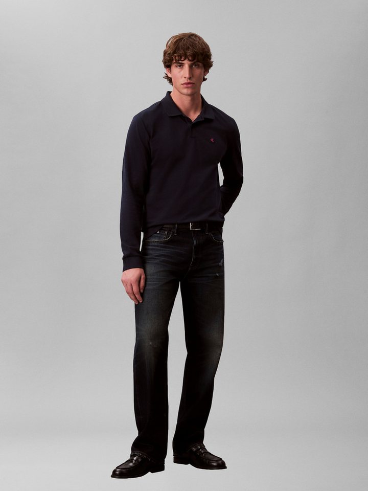 Calvin Klein Jeans Langarm-Poloshirt Regular fit mit Rundhalsausschnitt – Bild 5 von 5