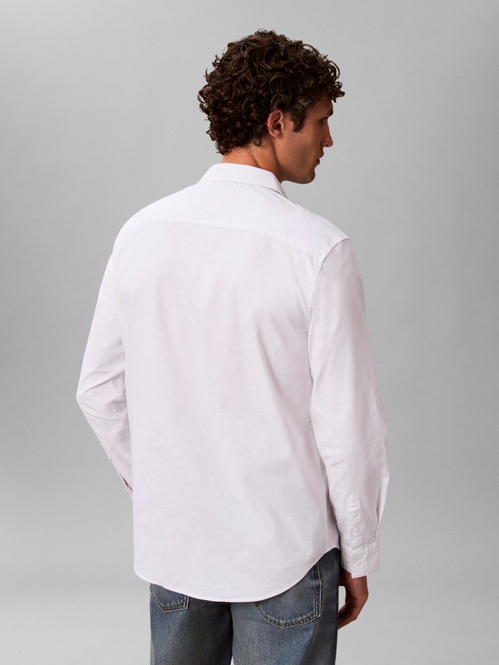 Calvin Klein Jeans Langarmhemd Button-Down-Kragen, Baumwoll-Stretch – Bild 2 von 5