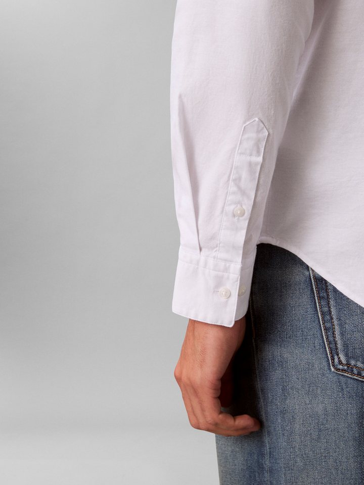 Calvin Klein Jeans Langarmhemd Button-Down-Kragen, Baumwoll-Stretch – Bild 4 von 5
